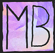 The initials MB on a purple background